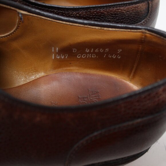 Allen Edmonds Margate Dress Shoes Mens 11 D Brown Cap Toe Oxford Derby Leather main image 4